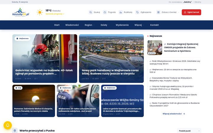 Screenshot of kaszuby24.pl