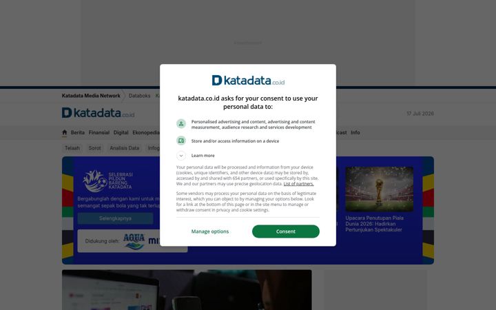 Screenshot van katadata.co.id