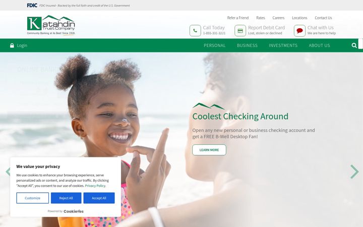 Screenshot of katahdintrust.com