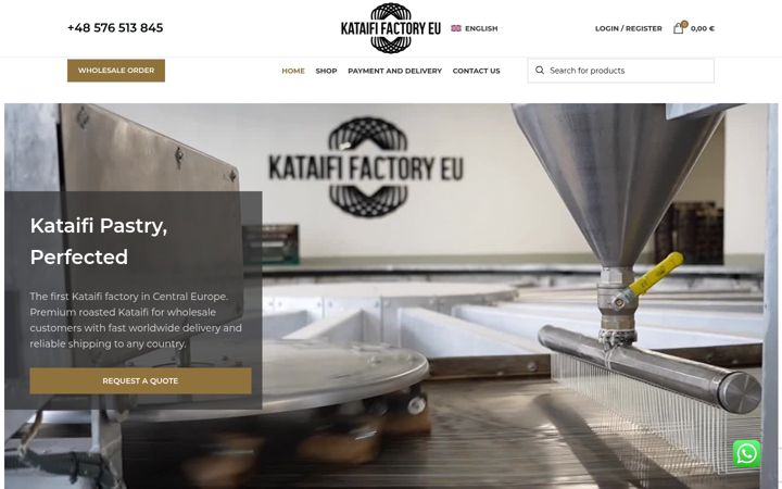 Screenshot of kataifi-factory.eu