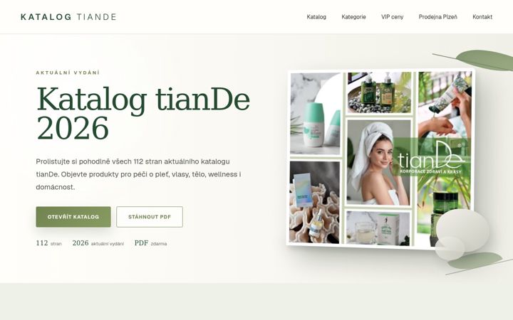 Screenshot of katalog-tiande.cz