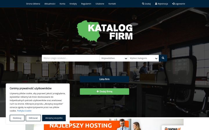Screenshot of katalogfirm.edu.pl