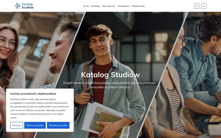 Screenshot of katalogstudiow.pl