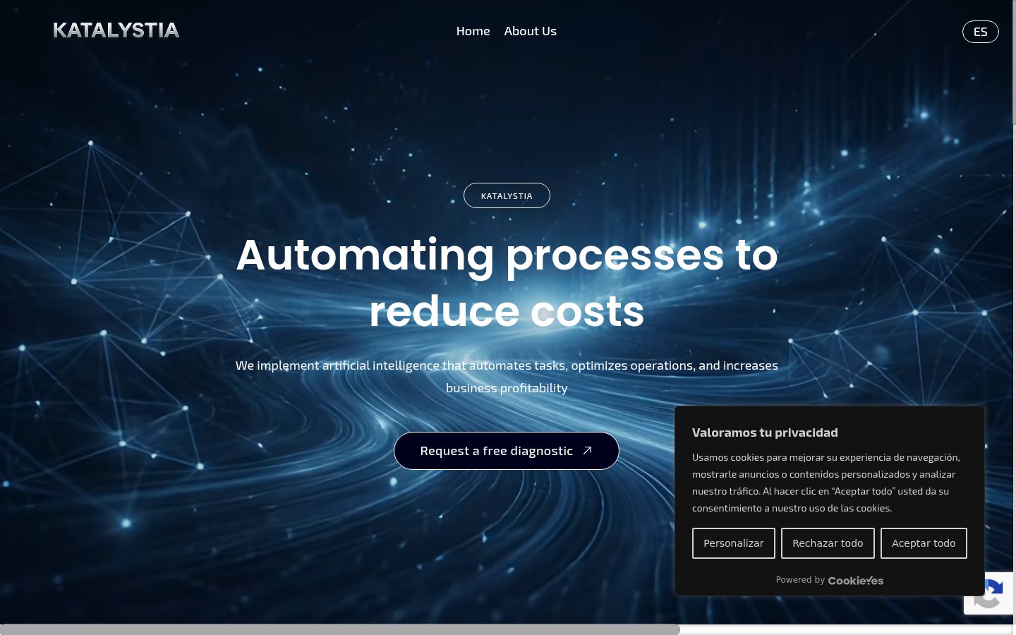 Screenshot of the consent banner shown before any interaction