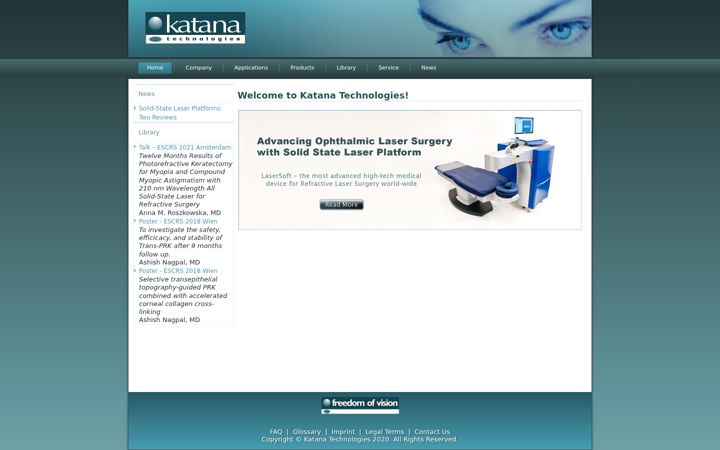 Screenshot of katanalaser.com