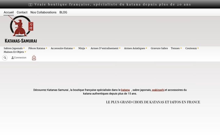 Screenshot of katanas-samurai.com
