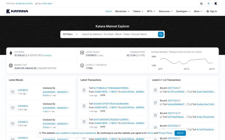 Screenshot of katanascan.com