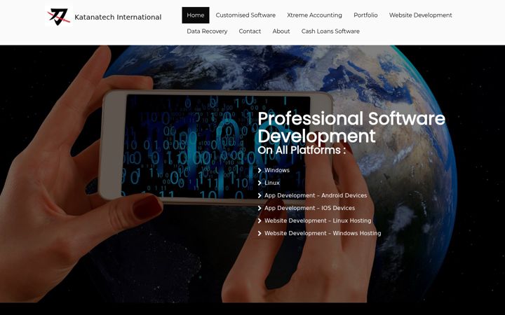Screenshot van katanatech.co.za