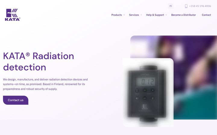 Screenshot of kataradiation.com