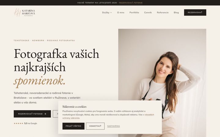 Screenshot of katarinaharicova.sk
