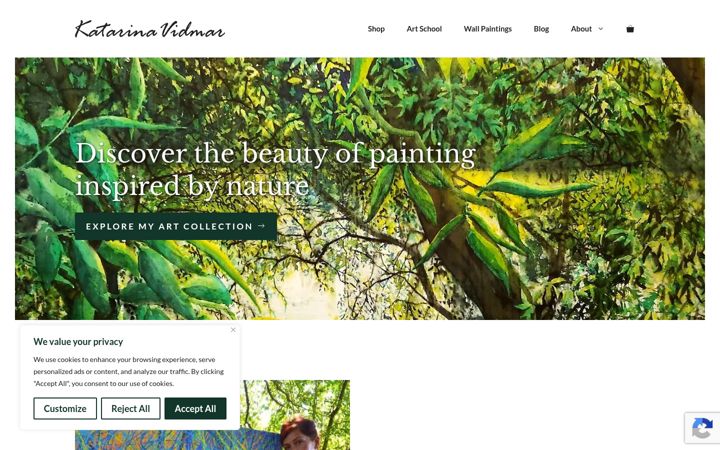 Screenshot of katarinavidmar.com