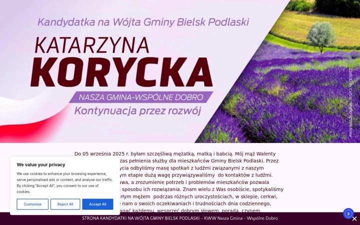 Screenshot of katarzynakorycka.pl