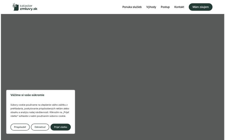 Screenshot of katasterzmluvy.sk