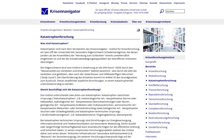 Screenshot of katastrophenforschung.de