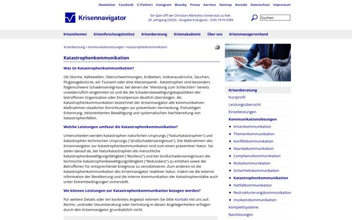 Screenshot of katastrophenkommunikation.ch