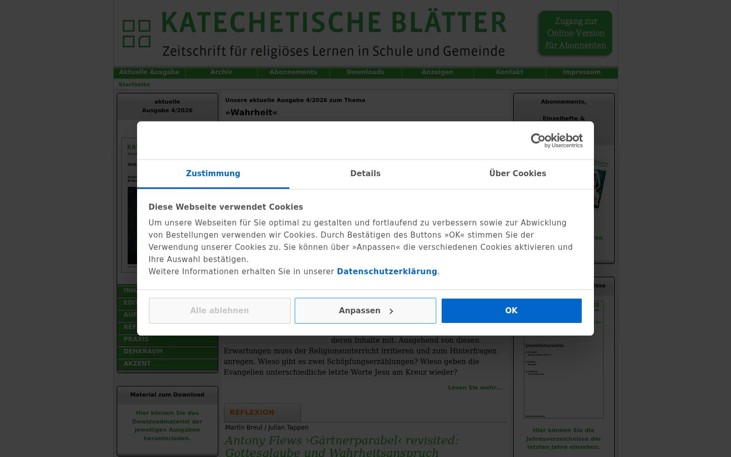Screenshot del banner di consenso mostrato prima di qualsiasi interazione