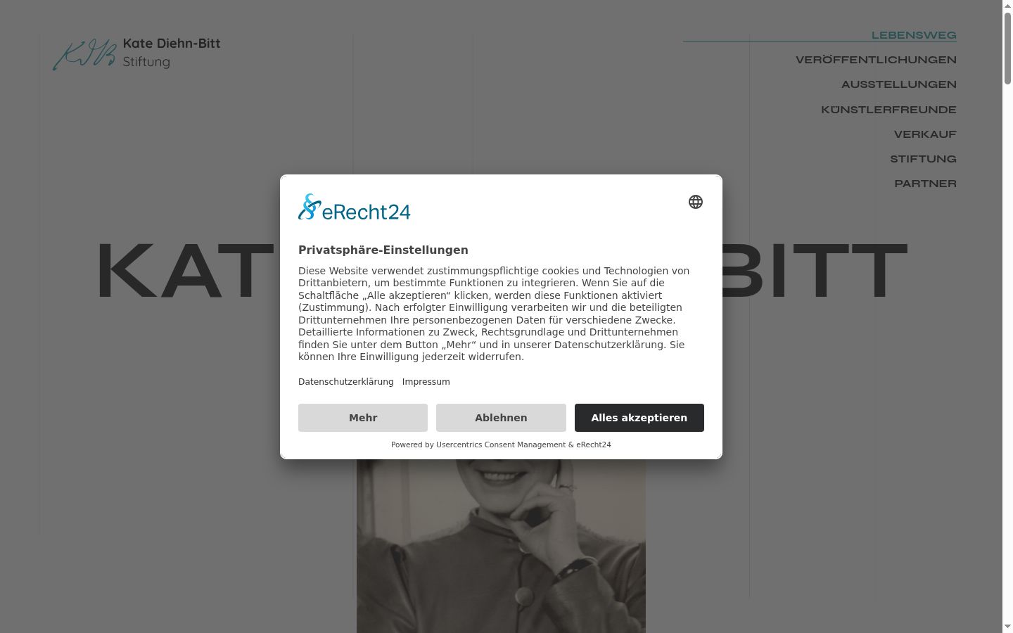 Screenshot del banner di consenso mostrato prima di qualsiasi interazione