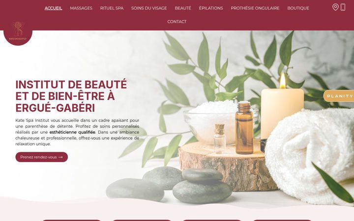 Screenshot of kate-spa-institut-quimper.fr