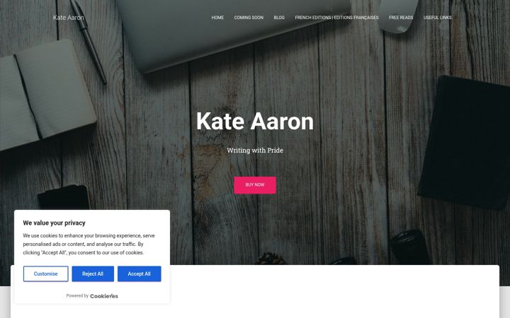 Screenshot of kateaaron.com