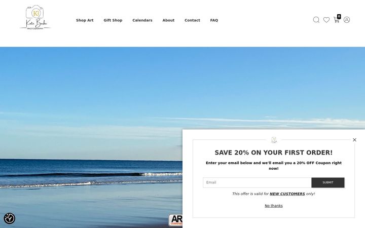 Screenshot of kateburkephotography.com