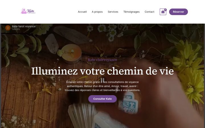 Screenshot of kateclairvoyance.com