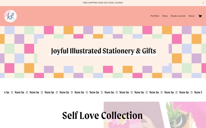 Screenshot of katefrancesdesigns.co.uk