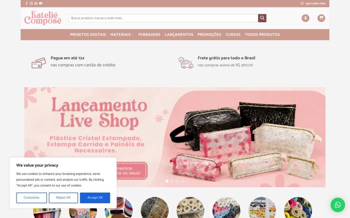 Screenshot of kateliecompose.com.br