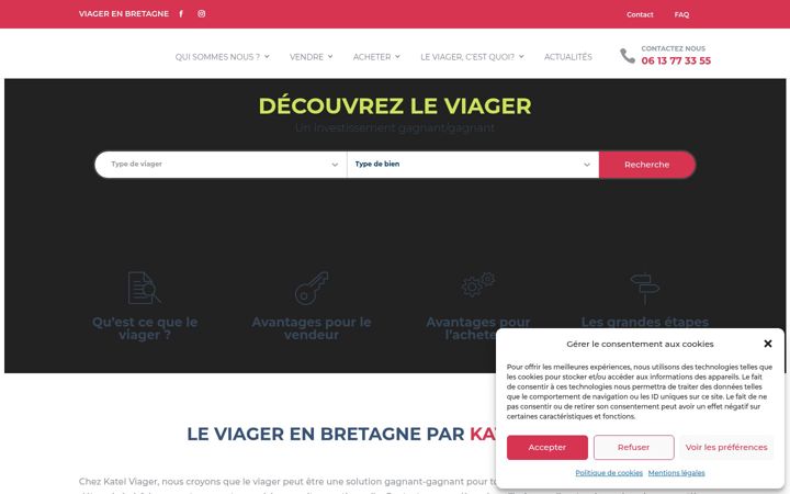 Screenshot of katelviager.com