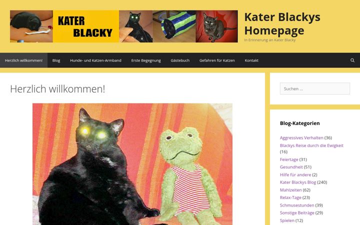 Screenshot of kater-blacky.de