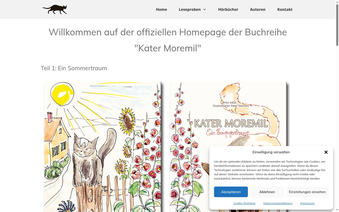 Screenshot des Einwilligungsbanners vor jeglicher Interaktion