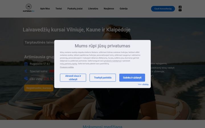 Screenshot of kateriai.eu
