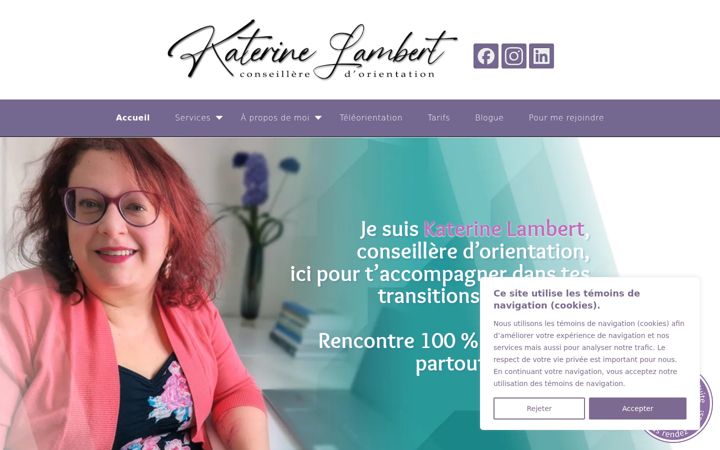 Posnetek zaslona katerinelambertco.ca