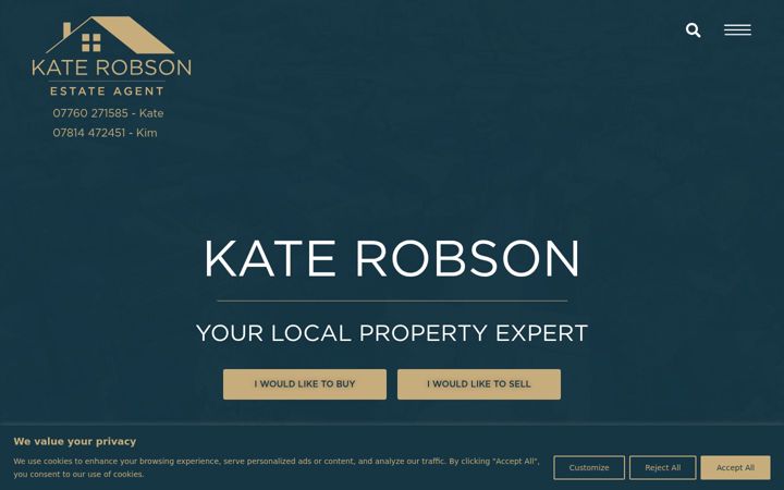 Screenshot of katerobsonestateagent.co.uk