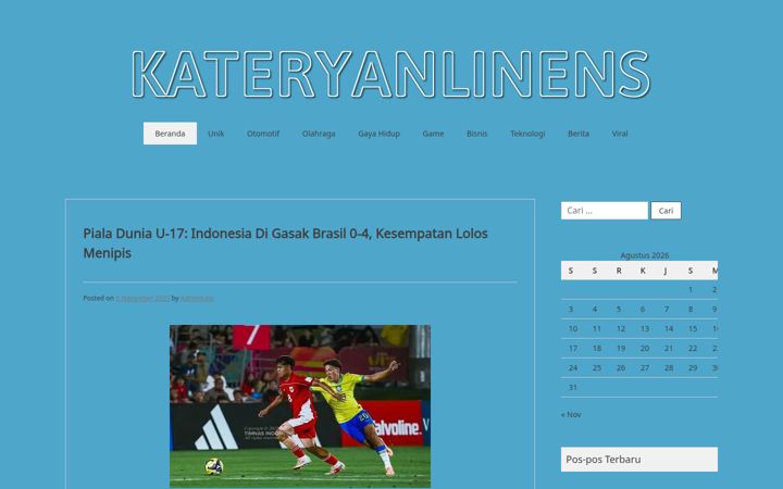 Screenshot of kateryanlinens.com