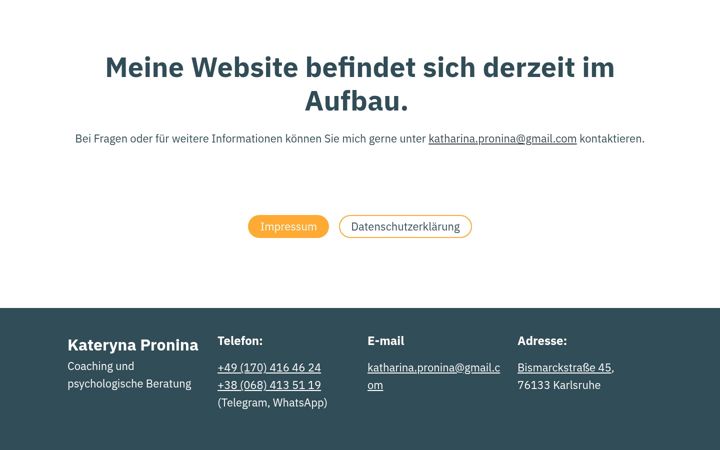 Screenshot of kateryna-pronina.de