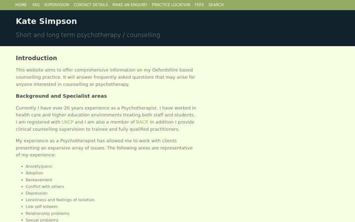Screenshot of katesimpson.co.uk