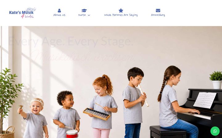 Screenshot of katesmusik4kids.com