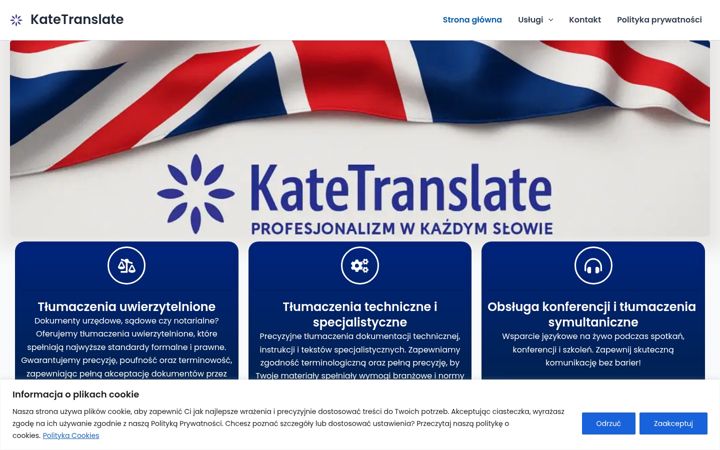 Screenshot of katetranslate.pl