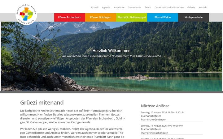 Screenshot of kath-eschenbach.ch