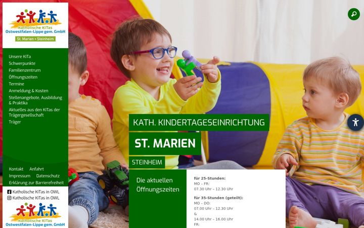 Screenshot of kath-familienzentrum-steinheim.de
