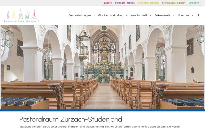 Screenshot of kath-zurzach-studenland.ch