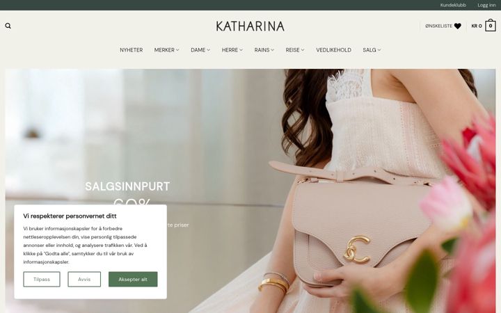 Screenshot of katharinabutikken.no