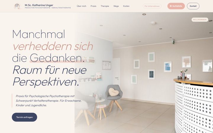 Screenshot of katharinaunger.de
