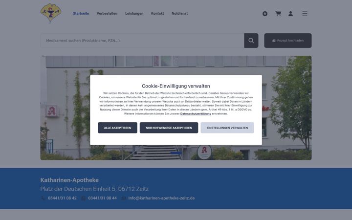 Screenshot of katharinen-apotheke-zeitz.de