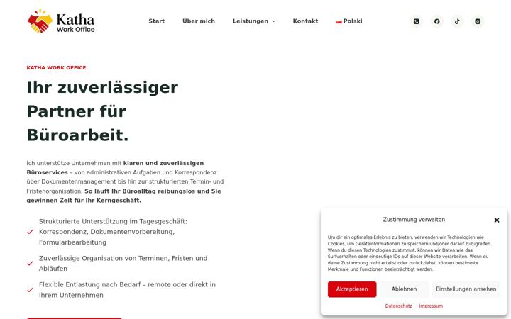 Screenshot of kathaworkoffice.de