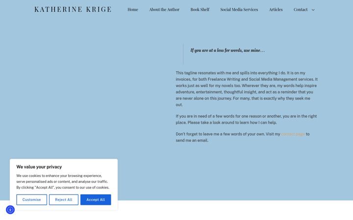 Screenshot of katherinekrige.com