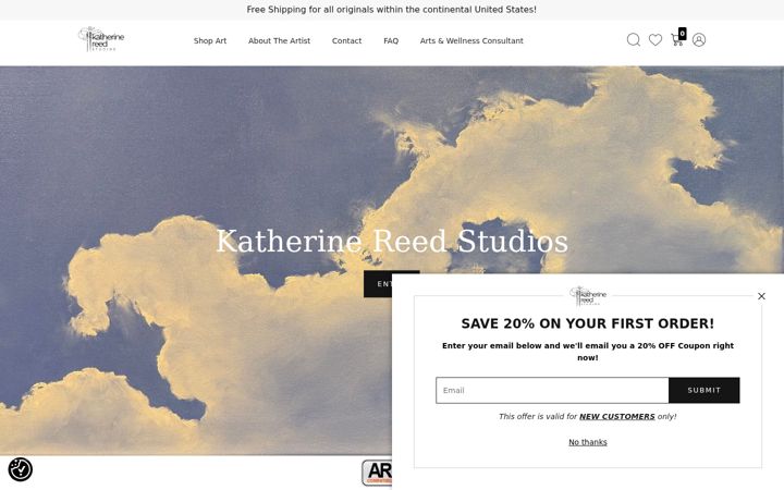 Screenshot of katherinereedstudios.com