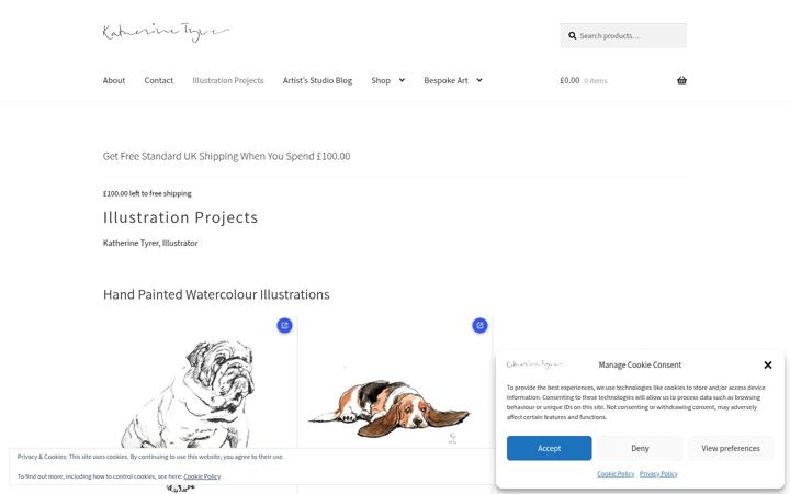 Screenshot of katherinetyrer.co.uk