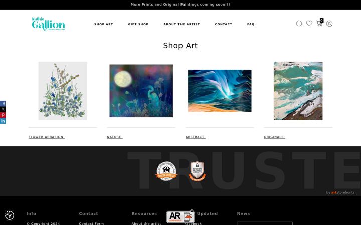 Screenshot of kathiegallion.com