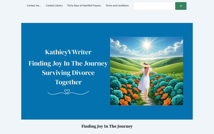 Screenshot of kathieyvwriter.com